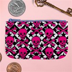 Pink Skulls & Stars Large Coin Purse