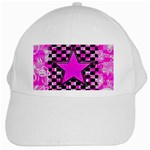 Pink Star White Cap