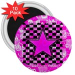 Pink Star 3  Magnet (10 pack)