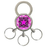 Pink Star 3-Ring Key Chain