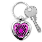 Pink Star Key Chain (Heart)