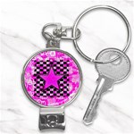 Pink Star Nail Clippers Key Chain