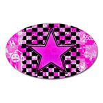 Pink Star Magnet (Oval)