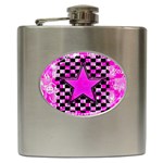 Pink Star Hip Flask (6 oz)