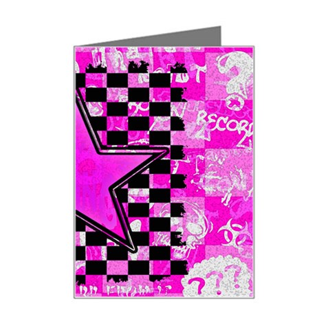 Pink Star Mini Greeting Card from ArtsNow.com Left