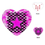 Pink Star Playing Cards Single Design (Heart)