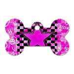 Pink Star Dog Tag Bone (One Side)