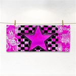 Pink Star Hand Towel