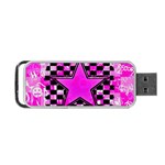 Pink Star Portable USB Flash (One Side)