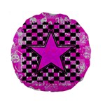 Pink Star Standard 15  Premium Round Cushion 