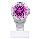 Pink Star Plastic Nurses Watch