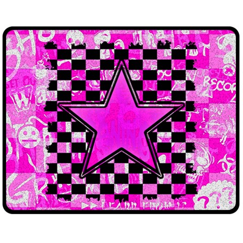 Pink Star Double Sided Fleece Blanket (Medium) from ArtsNow.com 58.8 x47.4  Blanket Front