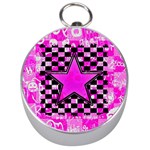 Pink Star Silver Compass