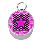 Pink Star Silver Compass (Mini)