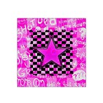 Pink Star Satin Bandana Scarf