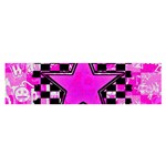 Pink Star Satin Scarf (Oblong)