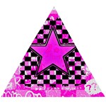 Pink Star Wooden Puzzle Triangle