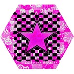 Pink Star Wooden Puzzle Hexagon