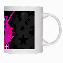 Pink Star Design White Mug from ArtsNow.com Right