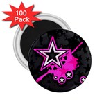 Pink Star Design 2.25  Magnet (100 pack) 