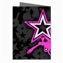 Pink Star Design Greeting Cards (Pkg of 8) from ArtsNow.com Right