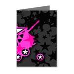 Pink Star Design Mini Greeting Card