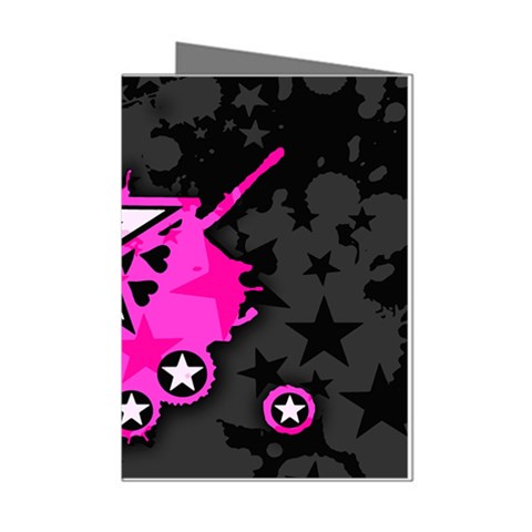 Pink Star Design Mini Greeting Cards (Pkg of 8) from ArtsNow.com Left