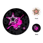 Pink Star Design Playing Cards Single Design (Round)