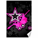 Pink Star Design Canvas 12  x 18 