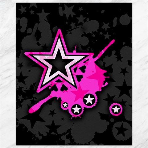 Pink Star Design Canvas 11  x 14  from ArtsNow.com 10.95 x13.48  Canvas - 1