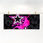 Pink Star Design Hand Towel