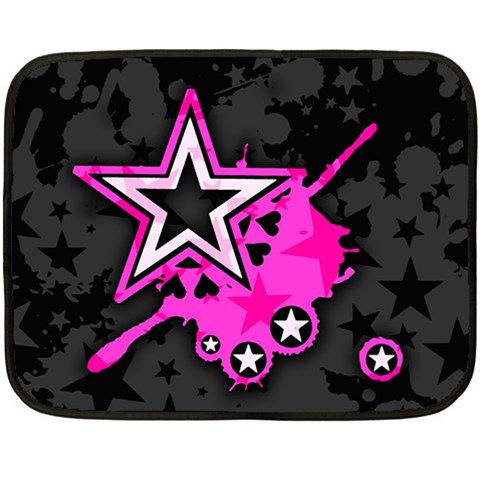 Pink Star Design Fleece Blanket (Mini) from ArtsNow.com 35 x27  Blanket