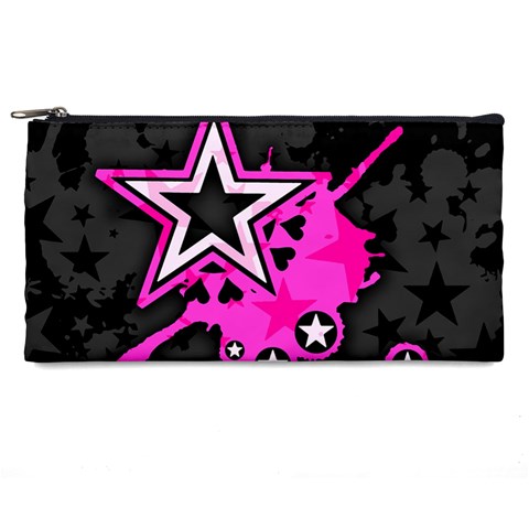 Pink Star Design Pencil Case from ArtsNow.com Front