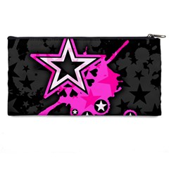 Pink Star Design Pencil Case from ArtsNow.com Back