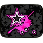 Pink Star Design Double Sided Fleece Blanket (Mini)