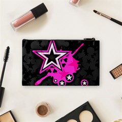 Pink Star Design Cosmetic Bag (Small) from ArtsNow.com Back