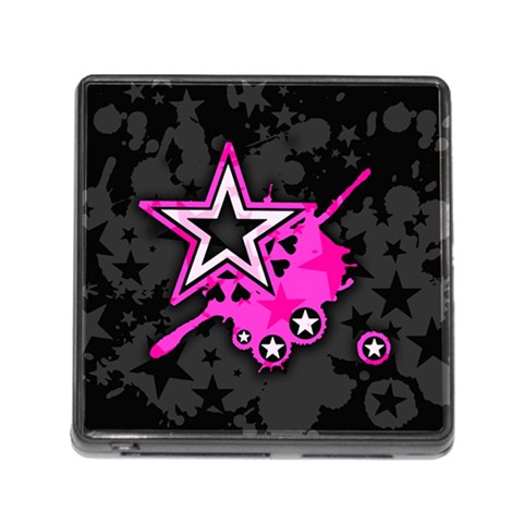 Pink Star Design Memory Card Reader (Square 5 Slot) from ArtsNow.com Front