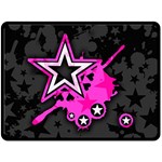 Pink Star Design Fleece Blanket (Large)