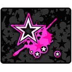 Pink Star Design Fleece Blanket (Medium)