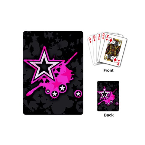 Pink Star Design Playing Cards Single Design (Mini) from ArtsNow.com Back