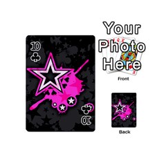 Pink Star Design Playing Cards 54 Designs (Mini) from ArtsNow.com Front - Club10