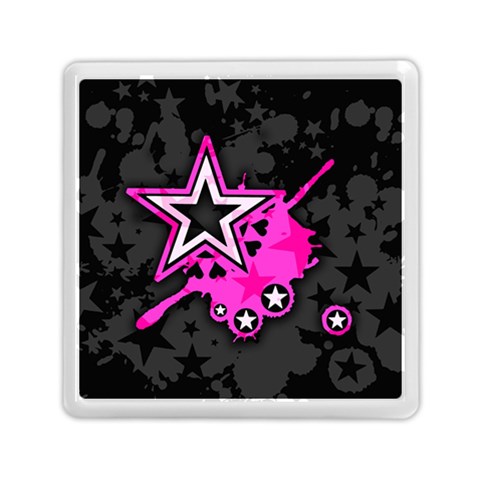 Pink Star Design Memory Card Reader (Square) from ArtsNow.com Front