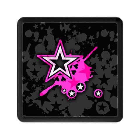 Pink Star Design Memory Card Reader (Square) from ArtsNow.com Front