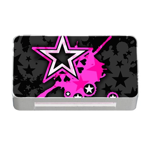 Pink Star Design Memory Card Reader with CF from ArtsNow.com Front