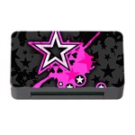 Pink Star Design Memory Card Reader with CF