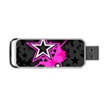 Pink Star Design Portable USB Flash (One Side)