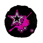 Pink Star Design Standard 15  Premium Round Cushion 