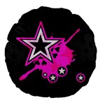 Pink Star Design Large 18  Premium Round Cushion 