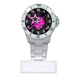 Pink Star Design Plastic Nurses Watch