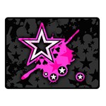 Pink Star Design Double Sided Fleece Blanket (Small)